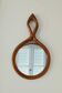 Drop mirror in rattan, 1960