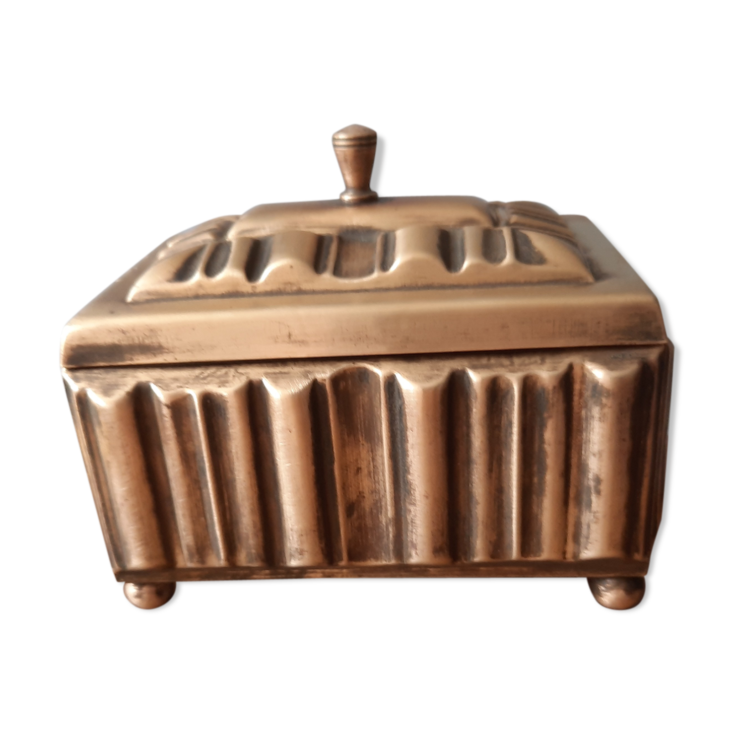 Brass art deco box