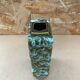 Ancien vase marei forme rectangle fat lava vert & blanc vintage