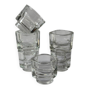 6 coquetiers en verre - joe colombo