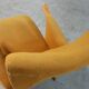 50s 60s Danish armchair has ears golden