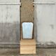 Antique mirror in rattan and wood shape mirror vintage braided wicker