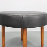 1960s Leather Danish Stool