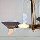 Vintage French Brass Acrylic Chandelier, 1970s
