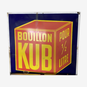 Plaque émaillée bouillon kub