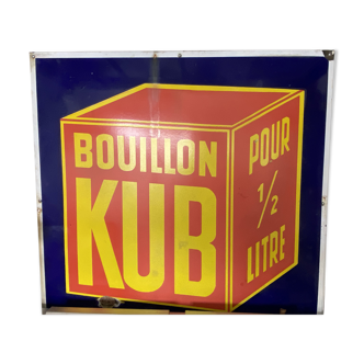 Plaque émaillée bouillon kub