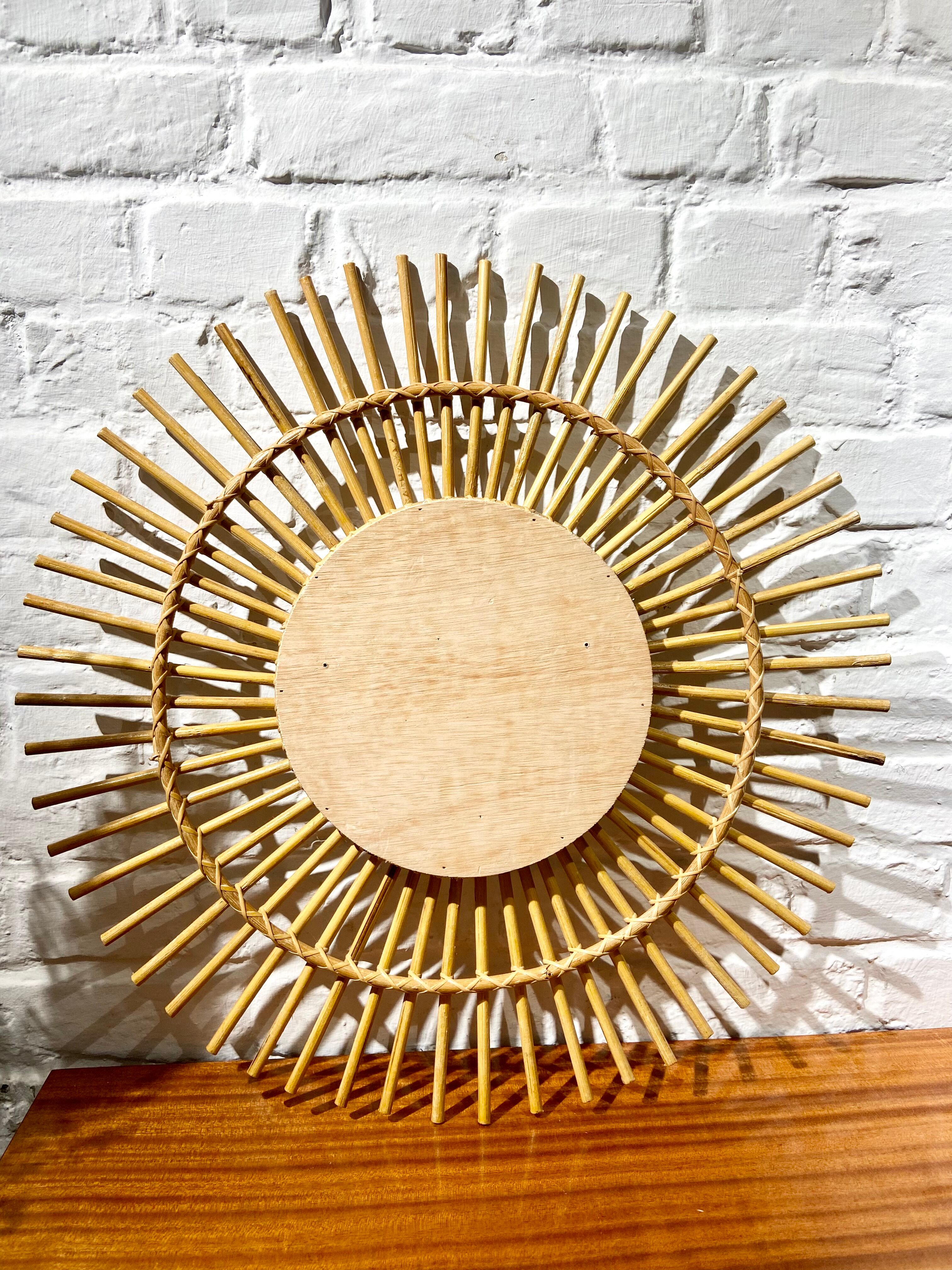 Rattan mirror