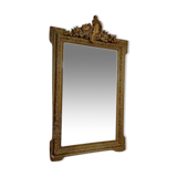 Antique gilded mirror with shell pediment, 130x80 cm