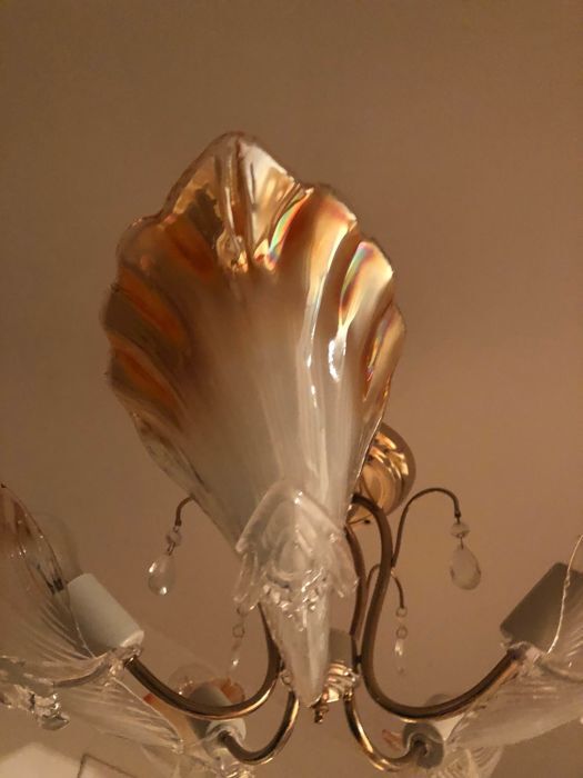 Chandelier to 5 branches art deco 1980