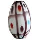 Murano Glass Colorful Ovoid Shaped Vase in The Style of A.Ve.M, Italy, 1960s