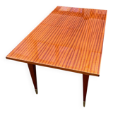 Table à manger scandinave extensible bois et palissandre laquée 230cm