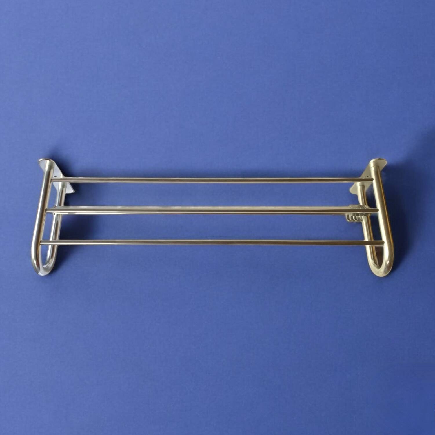 Large vintage aluminum wall coat rack