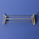 Large vintage aluminum wall coat rack