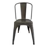 Stackable Tolix Chair - The Original Hammered Grey
