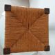 Antique solid oak stool Mountain Chalet