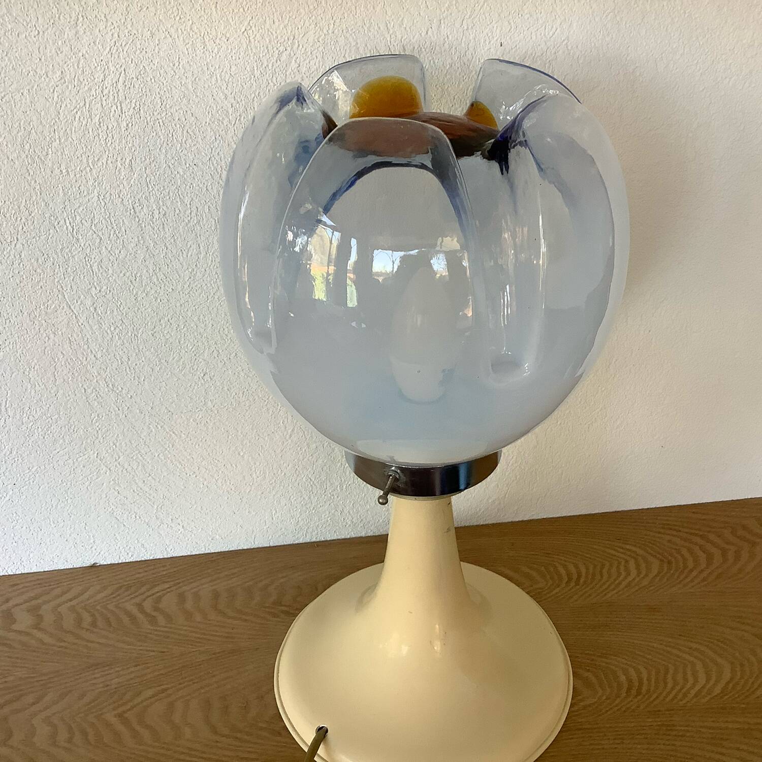 Vintage Lamp 1970 Globe Murano Space Age Italy