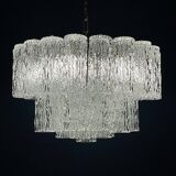 Mid-Century Murano glass chandelier Tronchi by Toni Zuccheri for Venini, Italy, 1960s