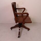 Antique oak office armchair