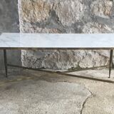 Brass and marble coffee table - 20th century