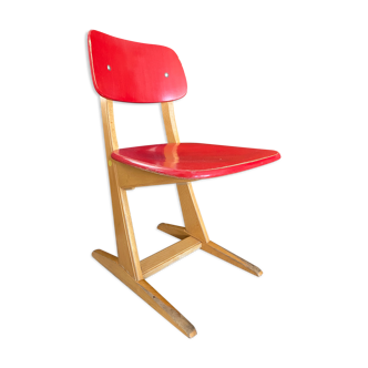 Chaise enfant Casala vintage rouge