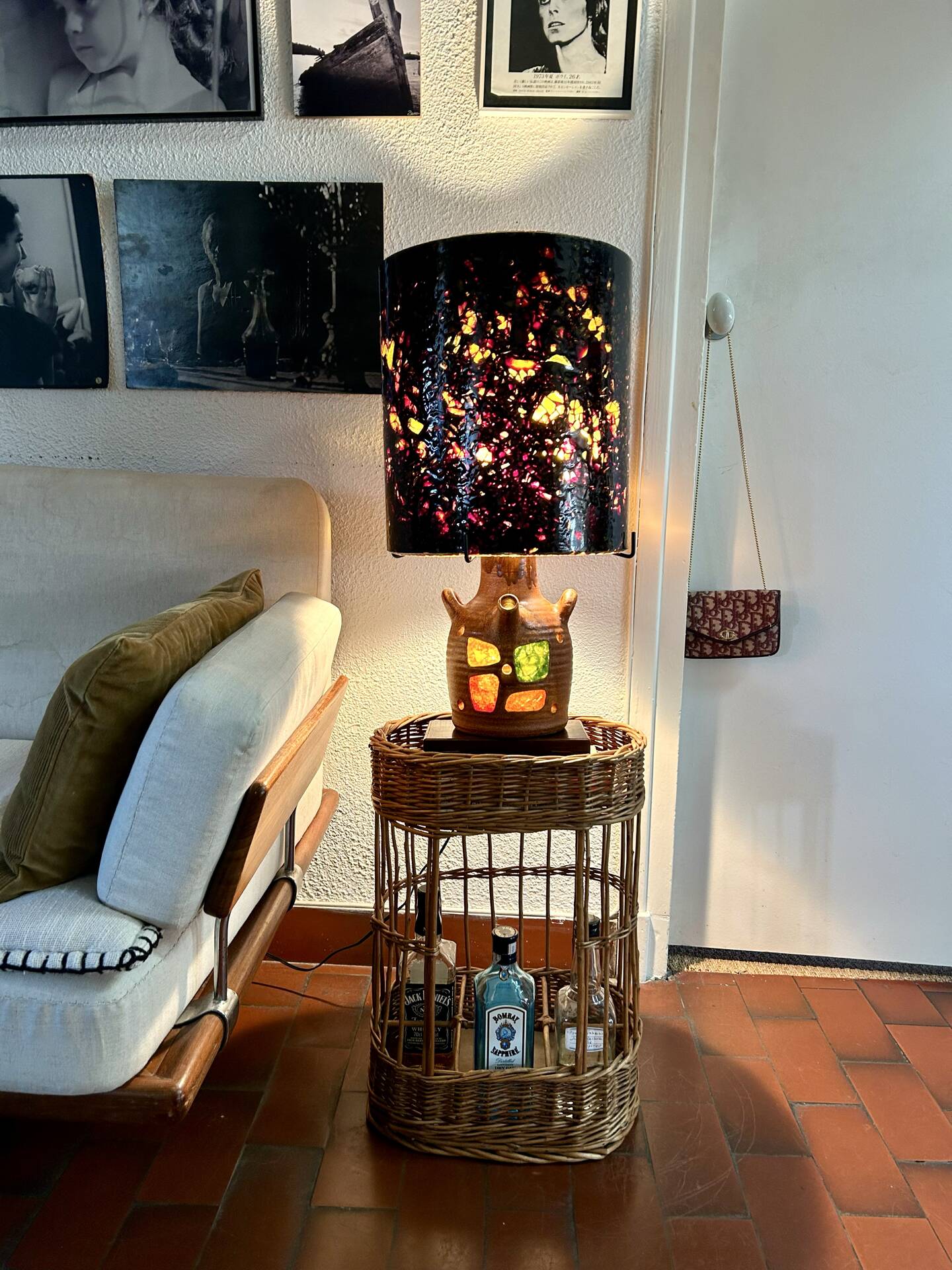 Lampe Accolay en résine et céramique