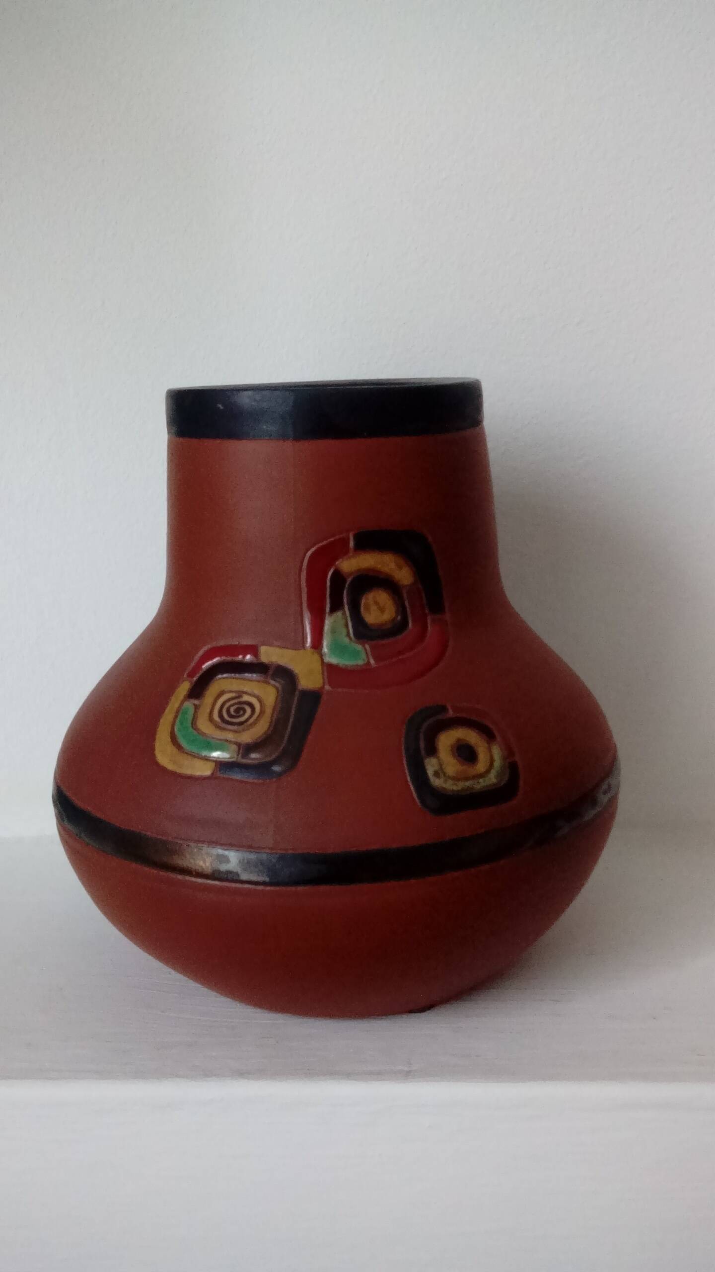 Very original vintage terracotta vase