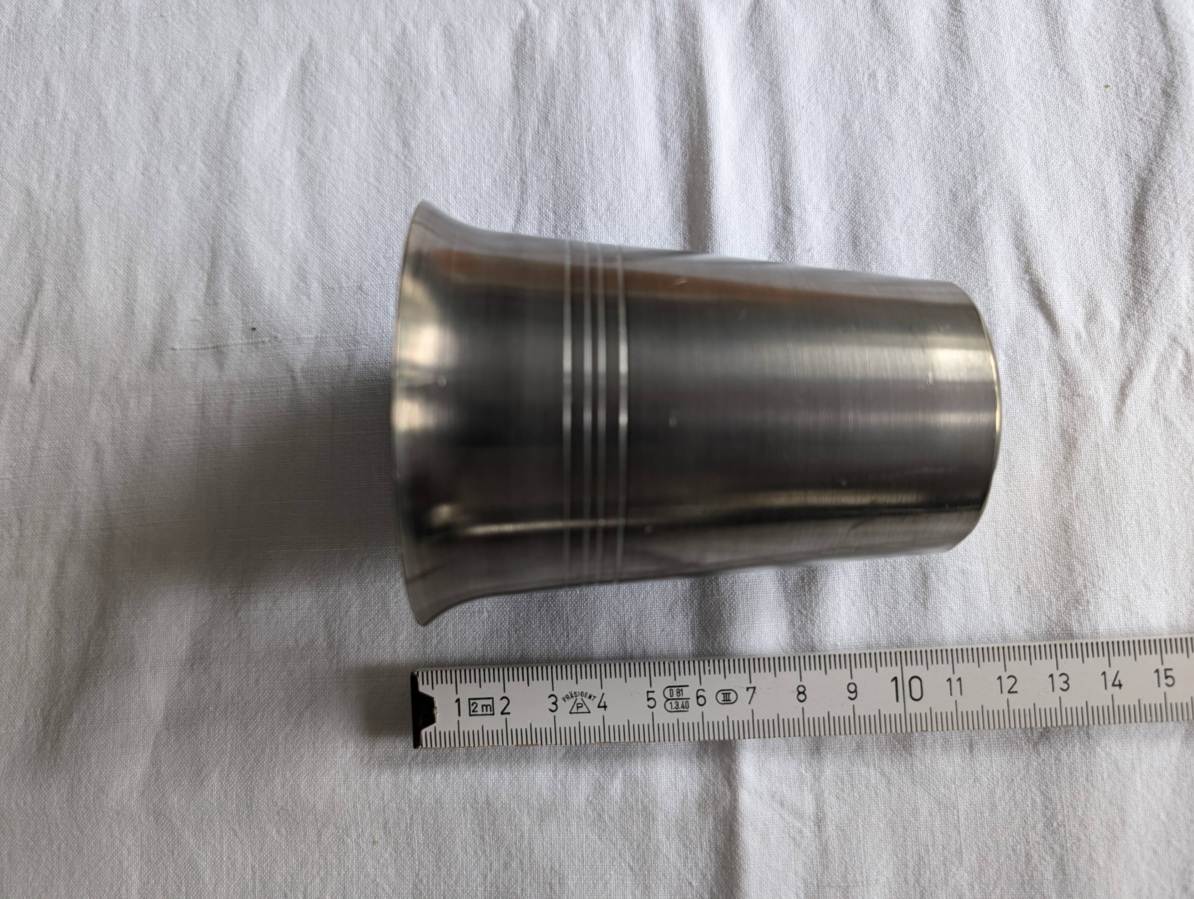 Pewter jug and cups set