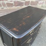 Alsatian curved chest of drawers XVIIIth patinated