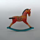 Wooden rocking horse