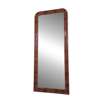Large solid wood mirror, 2 metres high, from the 1940s