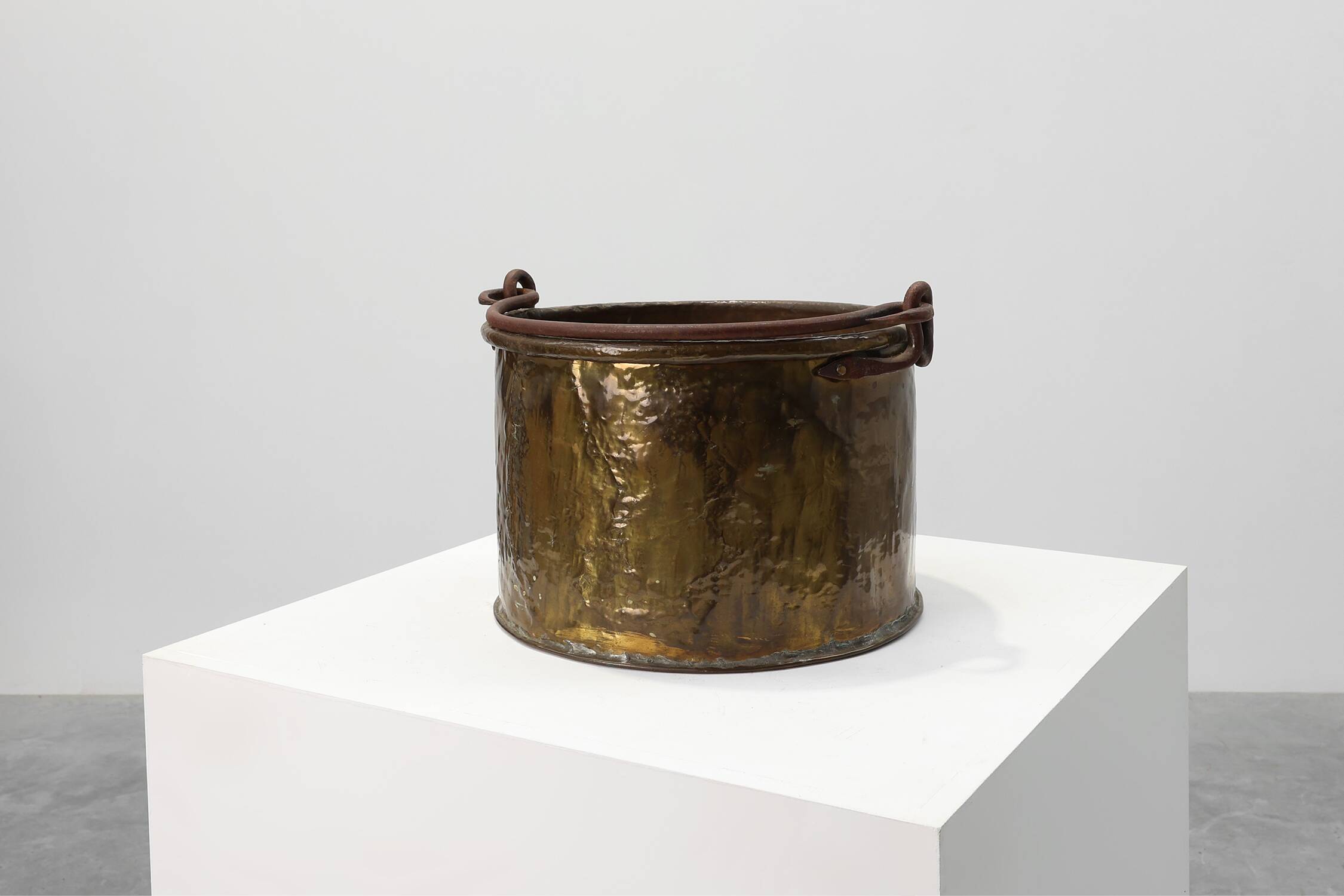 Antique French Provincial Copper Kettle, 19th Century