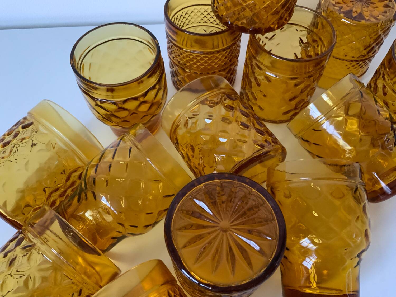 Vintage amber glasses
