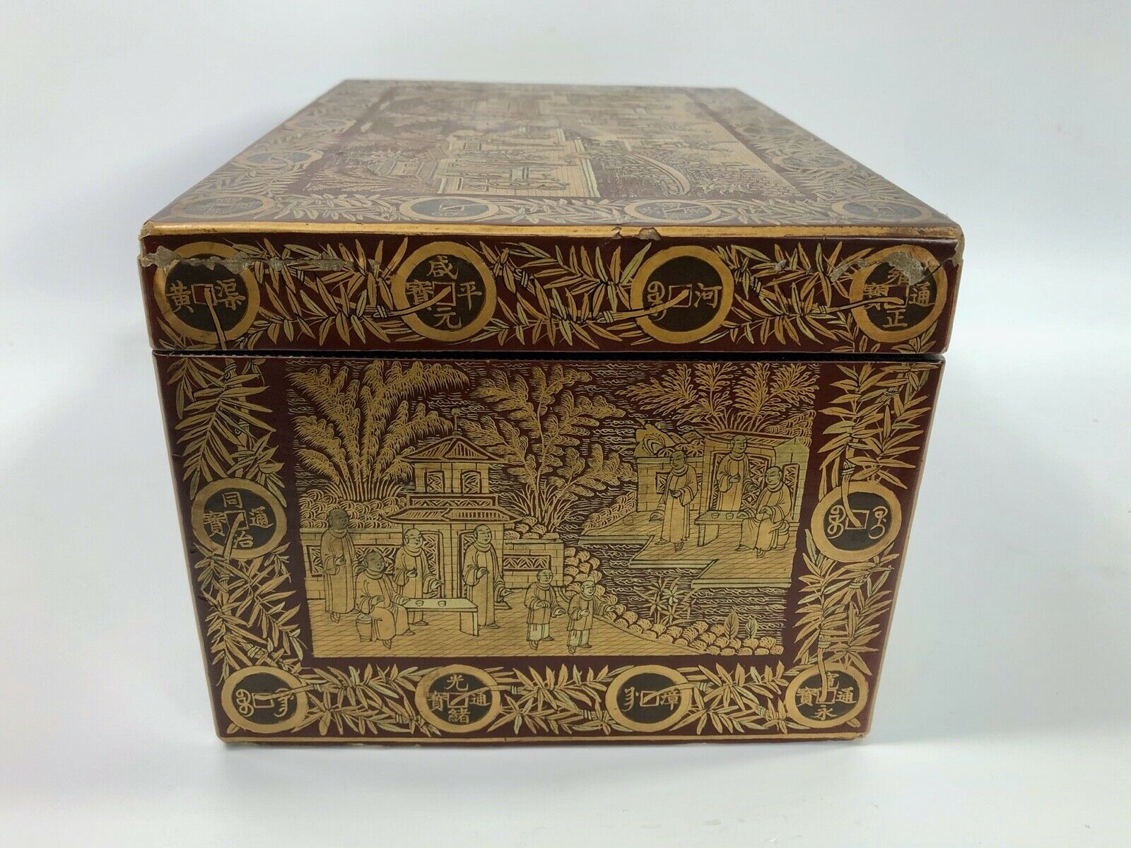 Box laque japan china a the with etain enhances or scene commerce19eme
