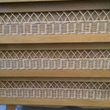 Vintage rattan dresser
