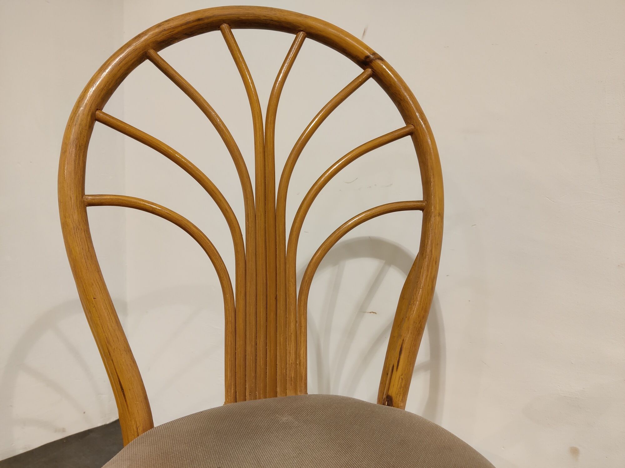 Vintage bamboo dining chairs, 1960s