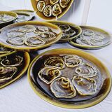 High quality ceramic plate for 6 oysters