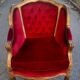 Large Louis XV style padded bergère