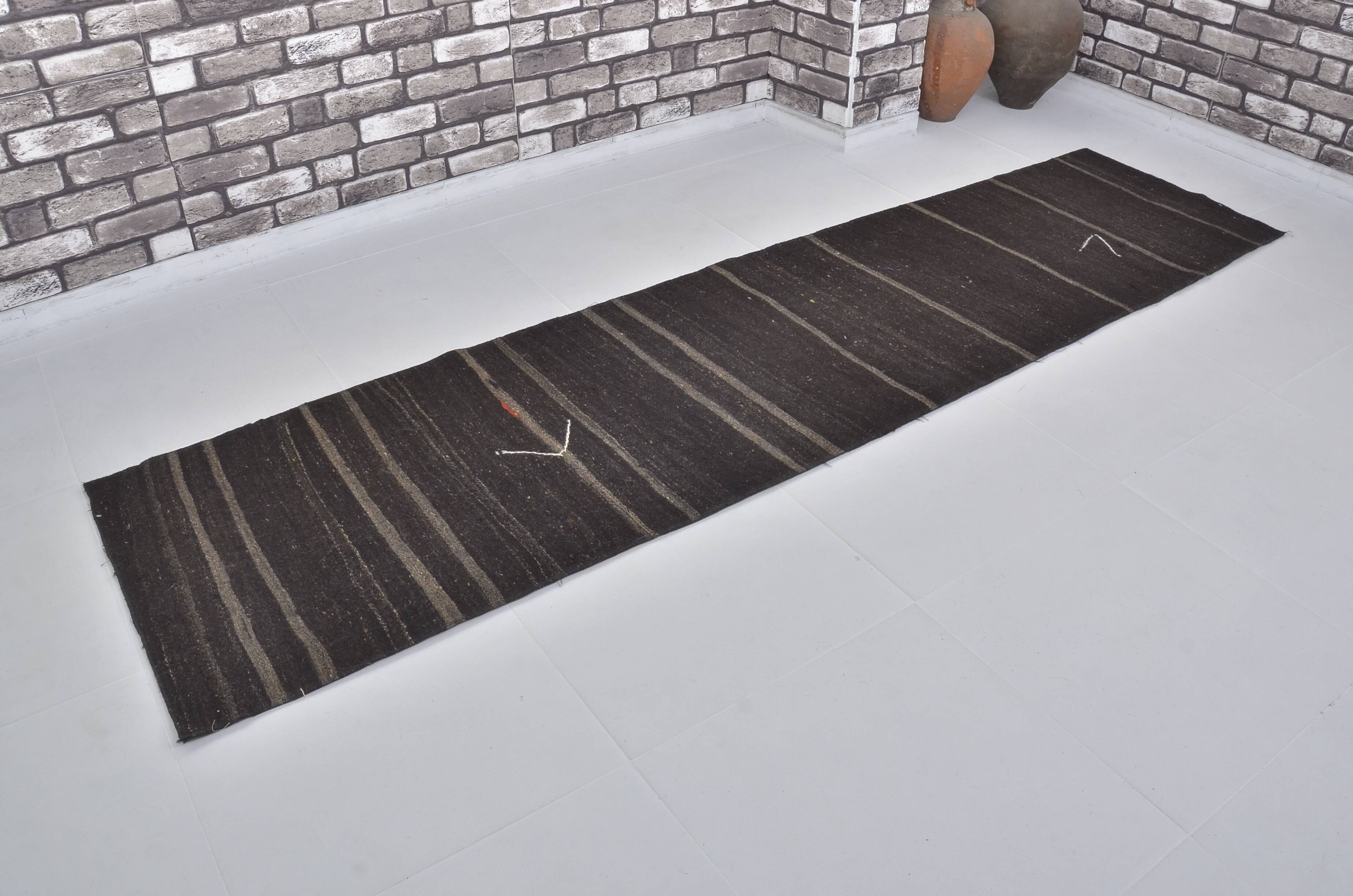 Oushak Black Vintage Kilim Rug Sku3823