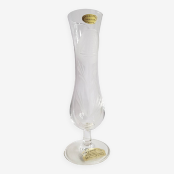 Vase soliflore en cristal taillé Baccarat Klein Bertrichamps