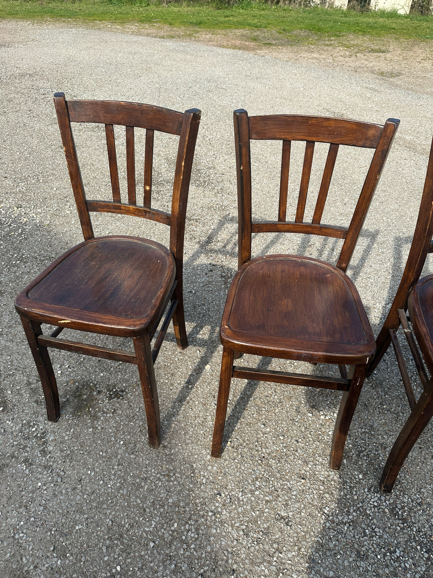 Set of 4 Luterna wooden bistro chairs