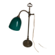 Lampe vintage 1900 céladon bijoutier atelier laiton  - 56 cm