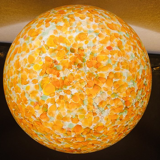 Orange mushroom lamp from Peill and Putzler, 1970s