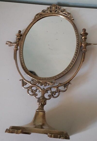 table Mirror in brass