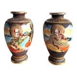 Pair of Satsuma vases