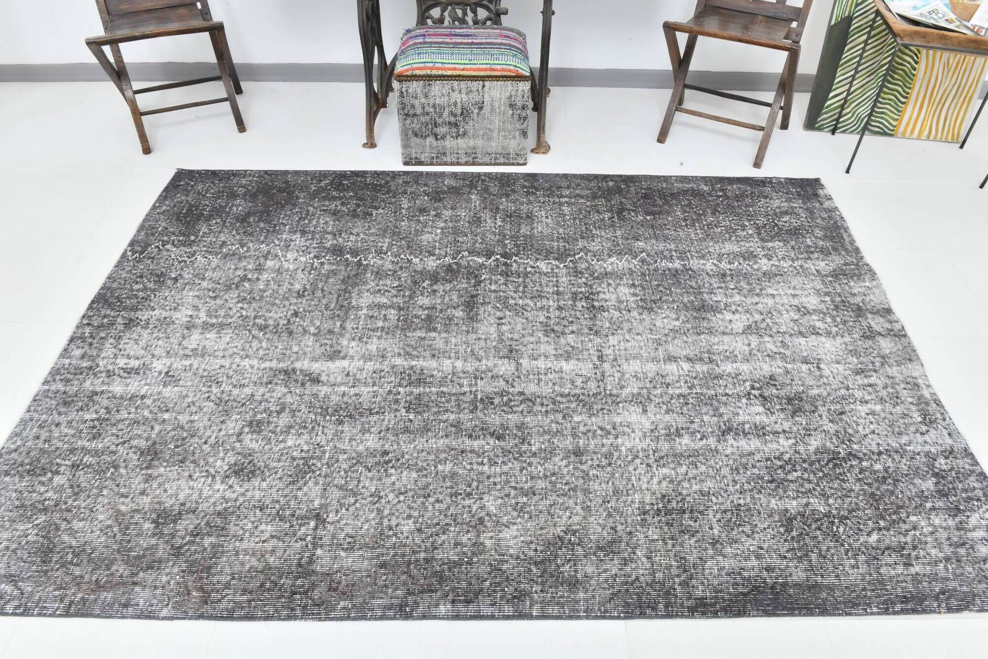 5x8 Rug For Office Distrressed Shabby Chic Antique Vintage Rug, 164x239Cm