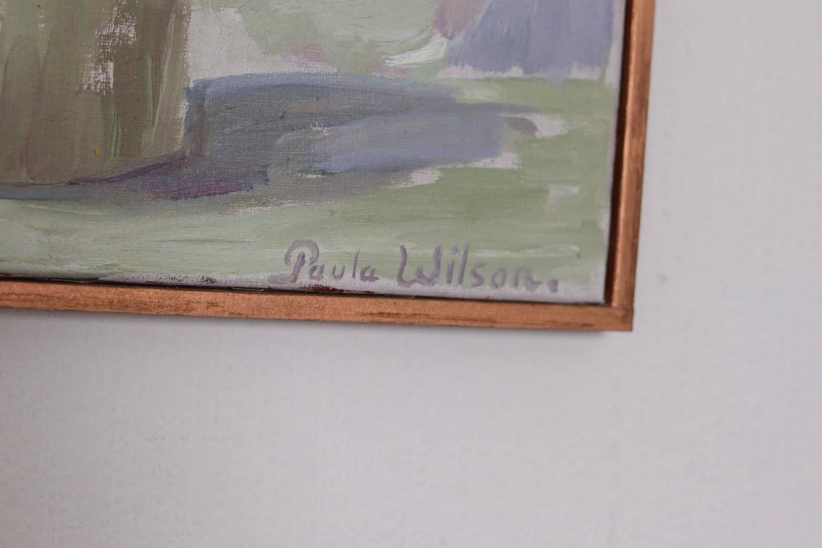 Swedish Oil on Canvas – “Höstsyrener (Autumn Lilacs)” by Paula Wilson