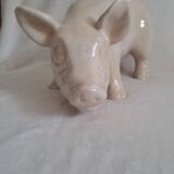 Statue. Cracked ceramic pig.