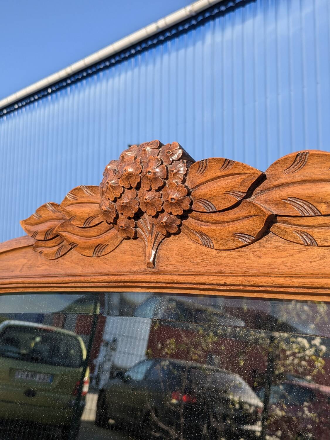 Large 187cm Art Nouveau Mirror, Nancy School, in the Majorelle style