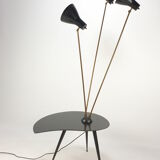 Italian side table wit 3 adjustable light scones, 1960