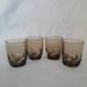 Set of 4 vintage 70s smoked glasses